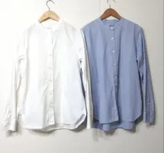 無印良品 スタンドカラーシャツ 2枚セットのサムネイル
