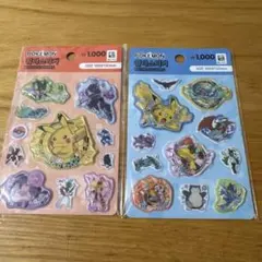 【未使用】ポケモン ピカチュウ ウォーターステッカー 2点セット　韓国ダイソー