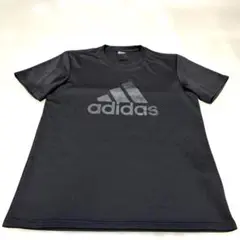 adidas アディダス　ドライTシャツ　ロゴ入り黒　　男女兼用のサムネイル