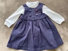 【値下げ】ファミリア ワンピース　ジャンパースカート　ブラウス