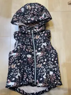 H&M 花柄動物柄ダウンベスト 5-6歳