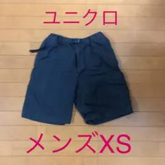 サイズXS ユニクロ メンズ ハーフパンツ　ブラック　黒