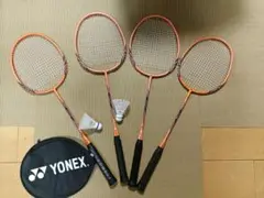 YONEX バドミントンラケット 4本セット