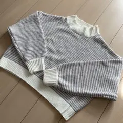 earth music&ecology ストライプ ニットセーター Free