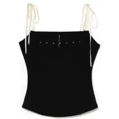 ANDMARY Luna charm ribbon camisole 黒 - メルカリ