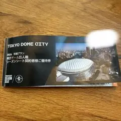 東京ドームシティ 2026年 年間プラン シーズンシートご優待券 - メルカリ