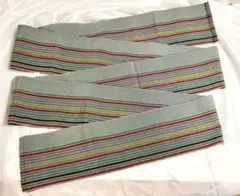 半幅帯　浴衣等に♪シンプルなシルバー系