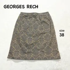 t210 【ジョルジュレッシュ】　レディース　スカート　ミドル丈　総柄