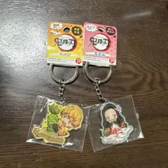 鬼滅の刃 竈門禰豆子 我妻善逸 温泉地限定 メタルキーホルダー