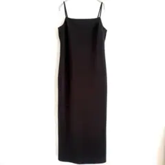 【ナチュラルビューティーベーシック】 キャミワンピ ロング ブラック SP