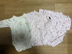 ユニクロ 肌着60cm 長袖3枚まとめ売り 女の子