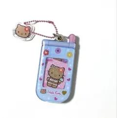 サンリオ【ハローキティ スライドガラケーキーホルダー】 日焼けキティ