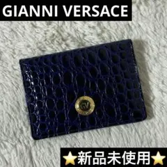 【未使用品】ヴェルサーチ グレカ レザー 二つ折り財布 ブラック 箱付き ヴェルサーチェ Versace 財布 二つ折り財布 折りたたみ財布 小銭