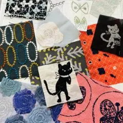 pjc.音の絵.mina perhonen.刺繍ハギレ☆*