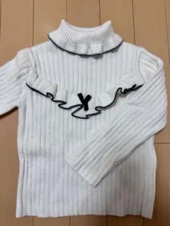ZARA BABY ホワイト リブセーター 2-3歳　98cm
