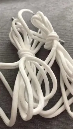 靴紐 丸紐 ホワイト 替え紐