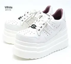 ヨースケ　厚底　レースアップスニーカー　ホワイト　白　YOSUKE