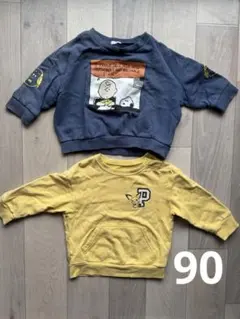 スヌーピー　ポケモン　トレーナー　90サイズ　2個セット