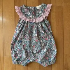ネクストベビー　ロンパース　半袖　60 花柄　フリル