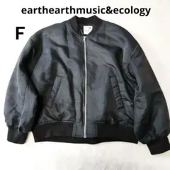 earthearthmusic&ecologyシンプルMA-1ブルゾンブラックのサムネイル