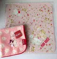 PINK HOUSE ピンクハウス うさぎ いちご タオルハンカチ❤️ - メルカリ