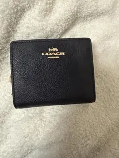 COACH ブラックレザー 二つ折り財布　早い者勝ちです！