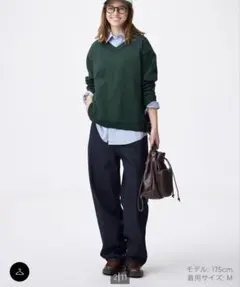 オーバーサイズVネックニットプルオーバーZ