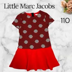 【美品】Little Marc Jacobs 半袖ワンピース 110 赤 ドットのサムネイル