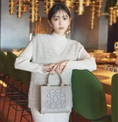 プロポーションボディドレッシング　ツイードニットベストセットアップ