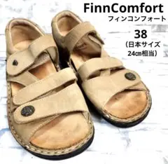 Finn Comfort ストラップ付き レザーシューズ 革靴 38 24cm Finn Comfort ストラップ付き レザーシューズ 革靴 38 24cm