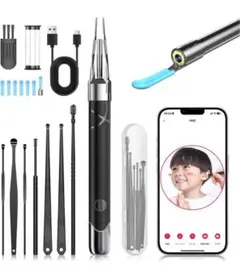 耳かき カメラ付き【2300万高画質＆極細3.4mmレンズ】耳掃除 光る耳かき