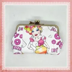 ロラライハリス がま口ポーチ 財布 ハンドメイド カードケース 猫