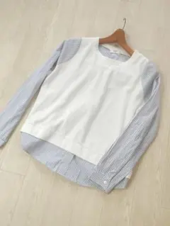 BEAMS HEART レイヤード長袖カットソー トップス 重ね着風 美品のサムネイル