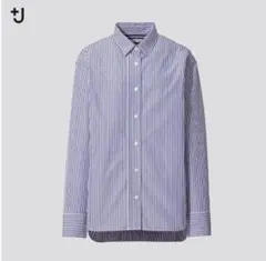 UNIQLO＋Ｊ大きいサイズ スーピマコットンオーバーサイズストライプシャツ