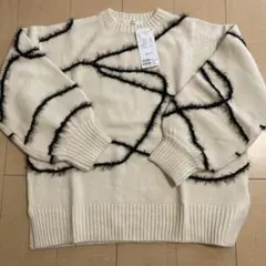 新品　ディスコート　メランジヤーン線柄プルオーバー