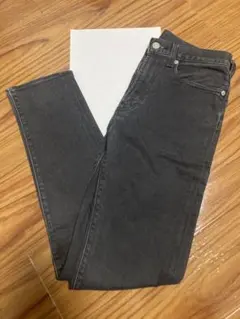 【GU】 ストレッチスリムジーンズ(丈標準76.0cm)　black 28インチ