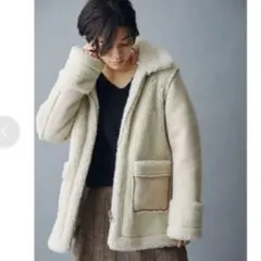 ムートンコート フリースジャケット