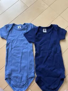 ★プチバトー（PETIT BATEAU）半袖ロンパース2枚セット★のサムネイル