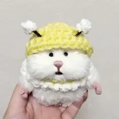 はむにぎり　ぬい服　ぬいぐるみ　ひつじボンネット　50 はむにぎり ぬい服 ぬいぐるみ 着ぐるみ 被り物 ひつじボンネット 白27