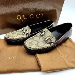 GUCCI GG柄 ホースビット ドライビングシューズ 〈116-2〉