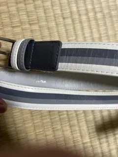 Calvin Klein レザー ベルト ホワイト・グレー