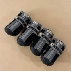犬用シューズ 4足セット Sサイズ ブラック 滑り止め 小型犬用