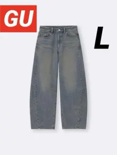 ジーユー　バレルレッグジーンズ(丈標準71.0～75.0cm L 67 BLUE