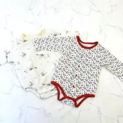 【美品】スヌーピー 長袖ロンパース 2枚セット
