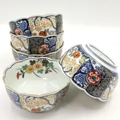 庫山窯 染錦祥瑞 小鉢 5個 飯碗 - メルカリ