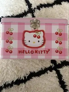 サンリオ ハローキティさくらんぼ レトロ缶 バッグ ボックス トランク ケース