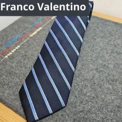 ネクタイFranco Valentino レジメンタル ストライプ ネイビー