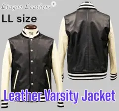 Liugoo Leathers 牛革 レザースタジャン BLACK&IVORY