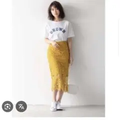 fifth レースタイトスカート　マスタードのサムネイル
