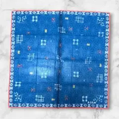 ハンカチ　沖縄　紺色